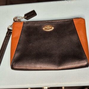 Coach Morgan Crossgrain Leather Clutch Wristlet